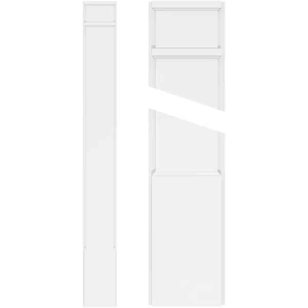 Plain PVC Pilaster w/Decorative Capital & Base, 7